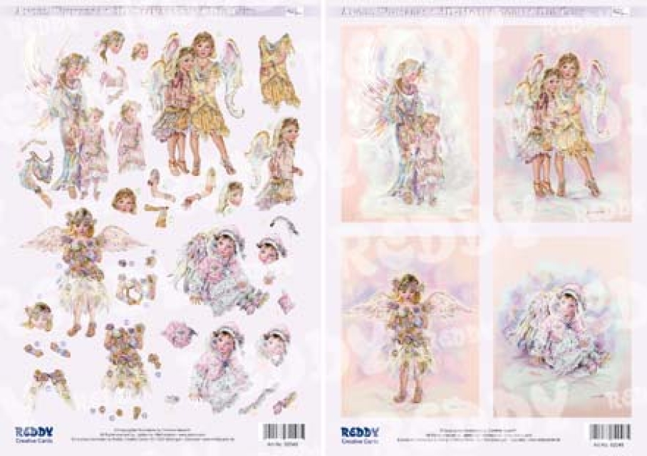 3D Stanzbogen Set Angel Whispers mit Kindern