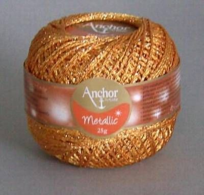Anchor Metallic 1 Knäuel 25 Gramm orange