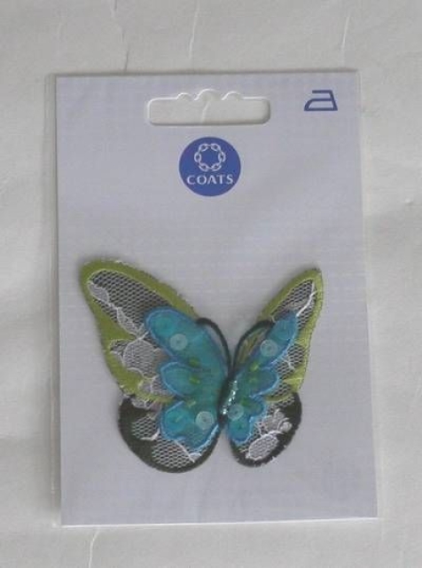 Coats Applikation je Stück Schmetterling