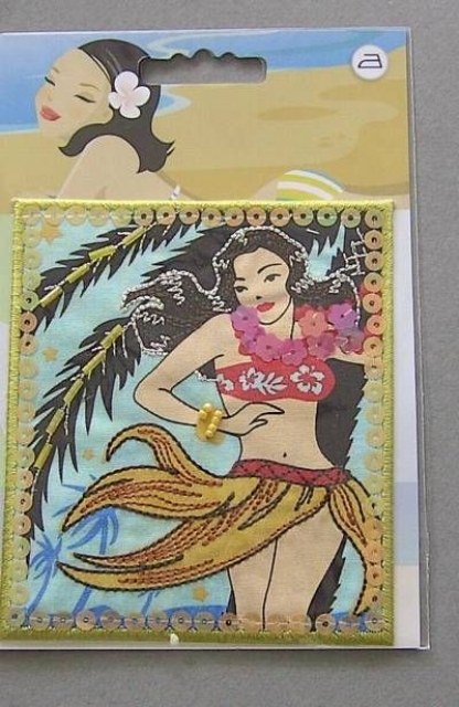 Coats Applikation 9 x 11 cm Mädchen mit Palme