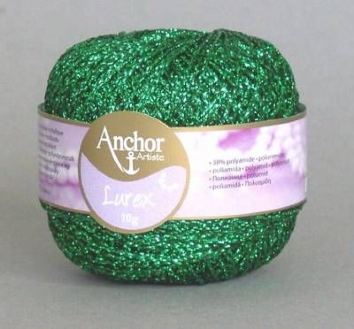 Anchor Artiste Lurex 10 Gramm grün