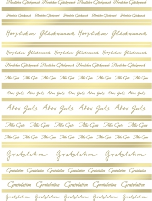 Artoz "Herzlichen Glückwunsch" gold selbstklebend