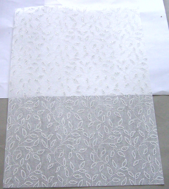 Artoz Kreativpapier Blätter silber-weiss