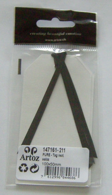 Artoz Pure Tag rectangular weiss perle