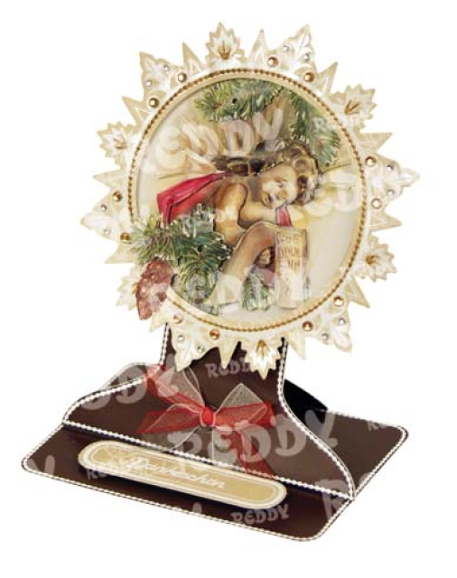 Reddy Cards Bastelset für 4 Aufstellkarten "Engel, Maria und Jesuskind"