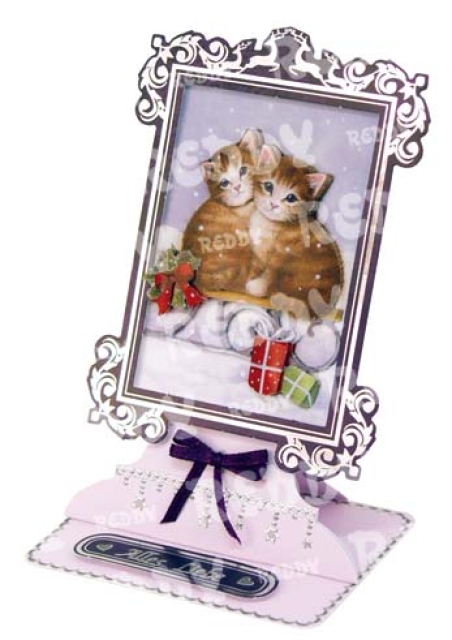 Reddy Cards Bastelset für 4 Aufstellkarten Weihnachten, Eisbären, Hunde & Katze im Schnee