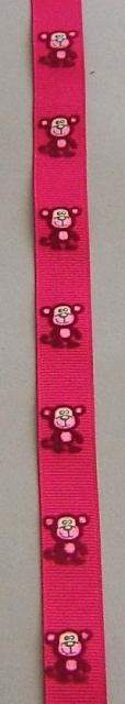PES-Band 12 mm breit pro Meter Affe rot