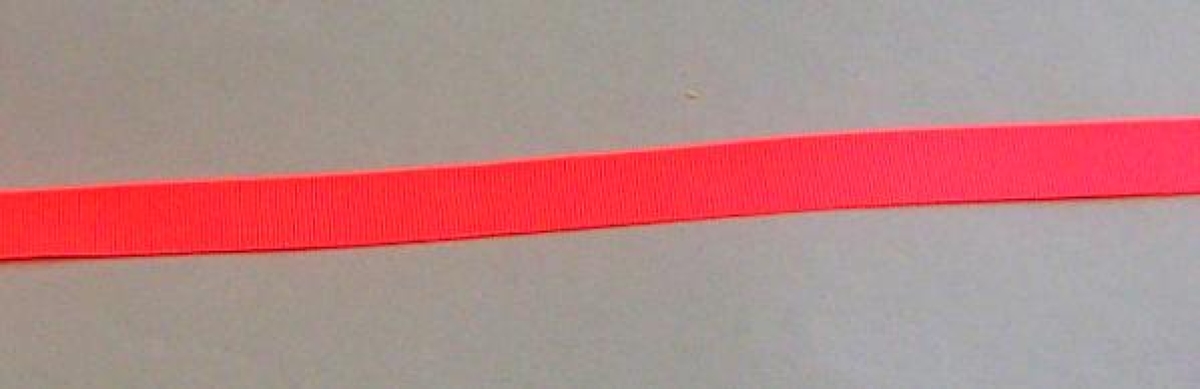 Ripsband 10 mm pro Meter neon rot