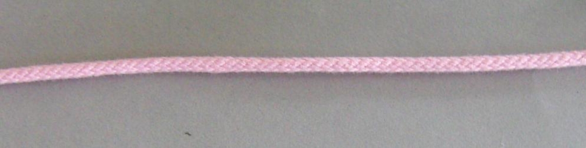 Geflochtene Baumwollkordel pro Meter 4 mm rosé