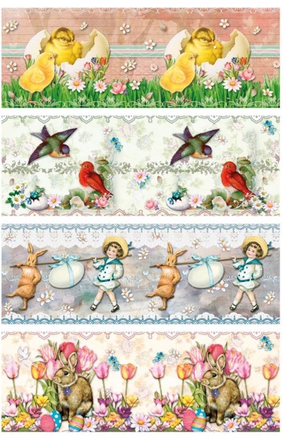 Schrumpfbanderolen Ostern II für Eier 8 x 5,5 cm