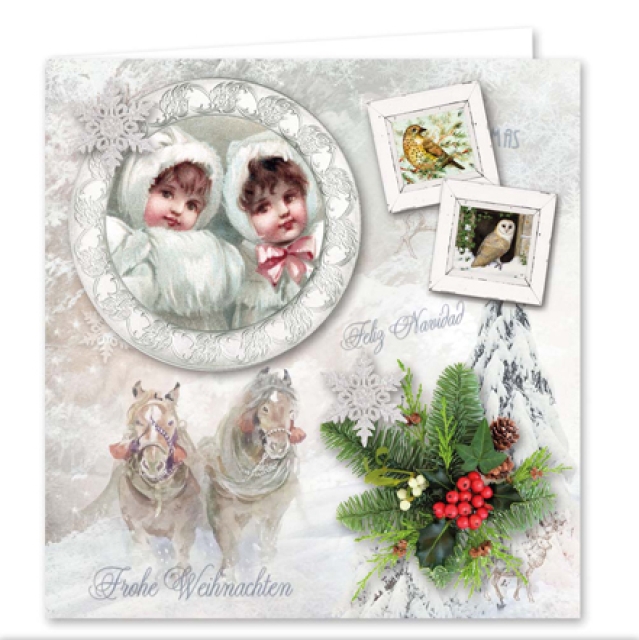 3D-Bastelmappe Weihnachten Vintage
