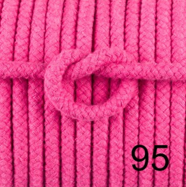 Baumwollkordel geflochten 8 mm pro Meter pink