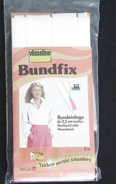 Vlieseline Bundfix weiß für 2,5cm breiten Bund 3m