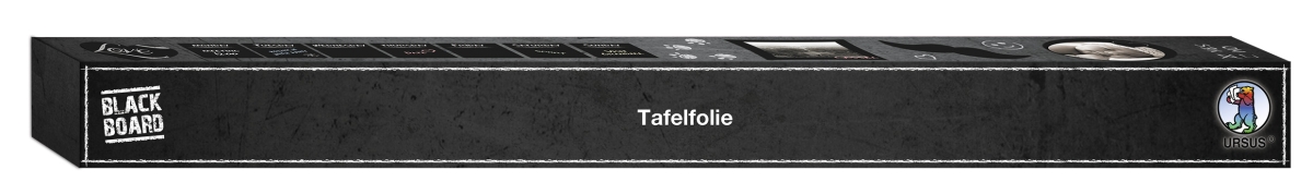 Ursus Blackboard Tafelfolie schwarz 45 x 200 cm