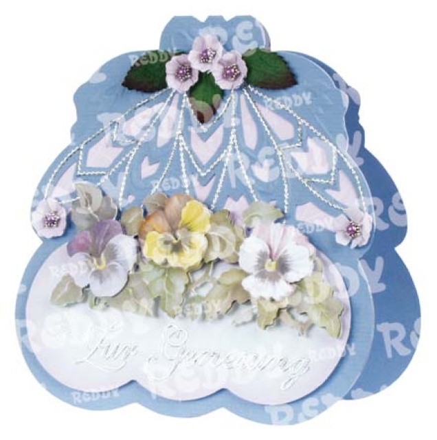 Bastelset für 6 Blumenkarten