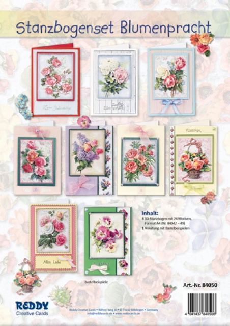 Reddy Cards 3D Stanzbogenset Blumenpracht