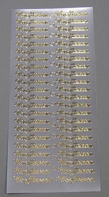 Stickerbogen 10 x 23 cm ""Von Herzen"" silber