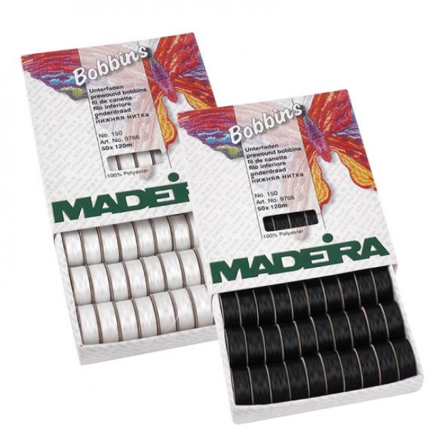 Madeira Bobbin Unterfaden No. 150 weiss 120 Meter