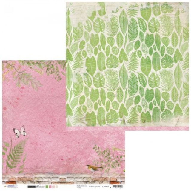 Designpapier zweiseitig  ROMANTIC Botanic 30,5 x 30,5 cm