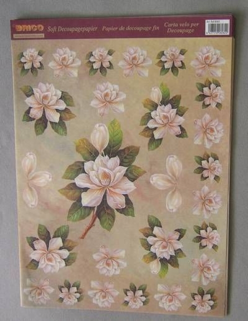 Decoupagepapier 1 Bogen 33 x 48 cm, Magnolien