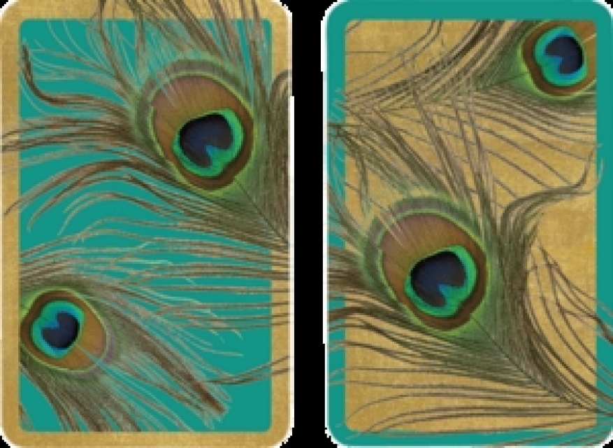 Caspari Bridge Spielkarten Motiv Peacock
