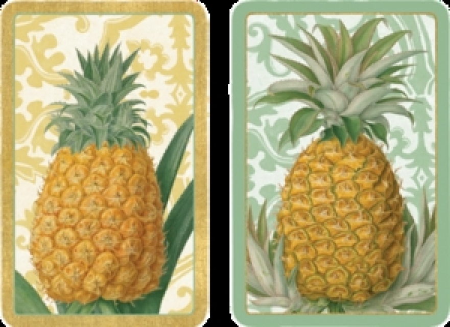Caspari Bridge Spielkarten Motiv Royal Pineapple