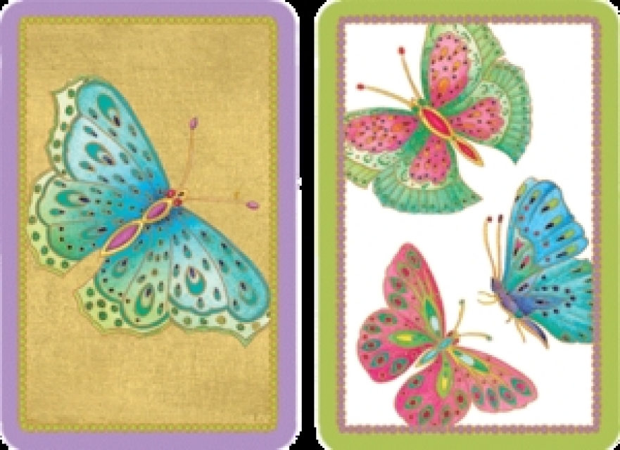 Caspari Bridge Spielkarten Motiv Jewelled Butterfly