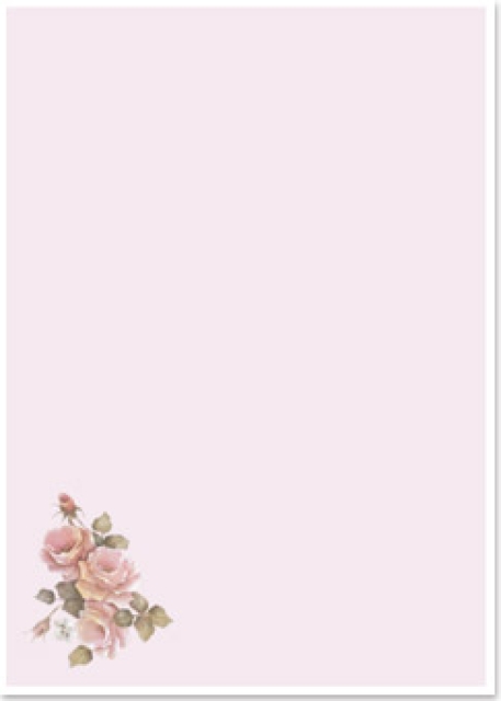 Reddy Cards Vellum Briefbogen Rosen, rosa pro Stück
