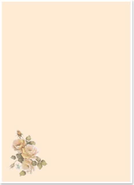Reddy Cards Vellum Briefbogen Rosen, lachs pro Stück