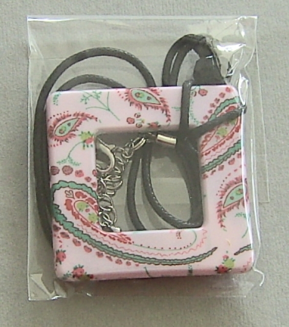 Augenstolz Brillenkette zu Fertiglesebrille Fine Rose (rose rosa / grün)