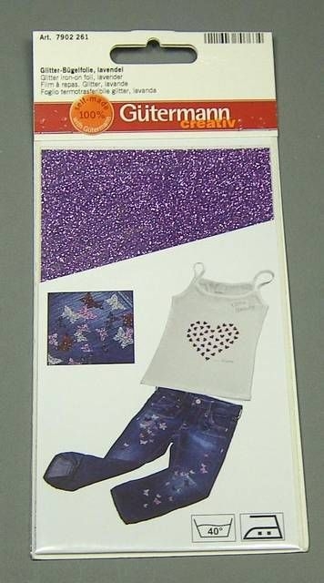 Gütermann Glitter Bügelfolie lavendel