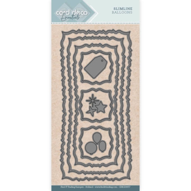 Card Deco Essentials Slim Line Dies / Stanzschablonen Slimline Balloons