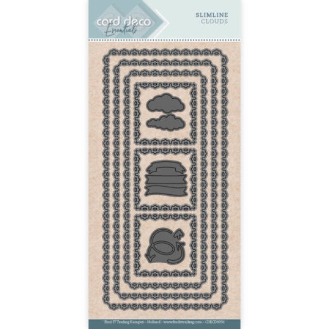 Card Deco Essentials Slim Line Dies / Stanzschablonen Slimline Clouds