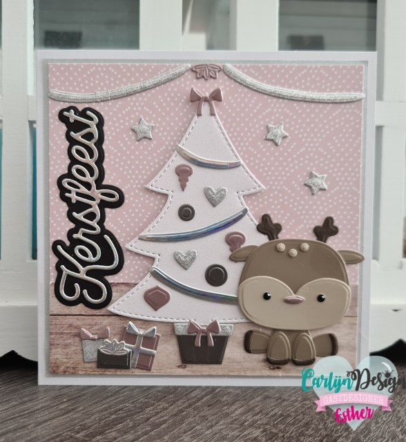 Carlijn Design Snijmallen Outline  Kerstboom Stanzschablone