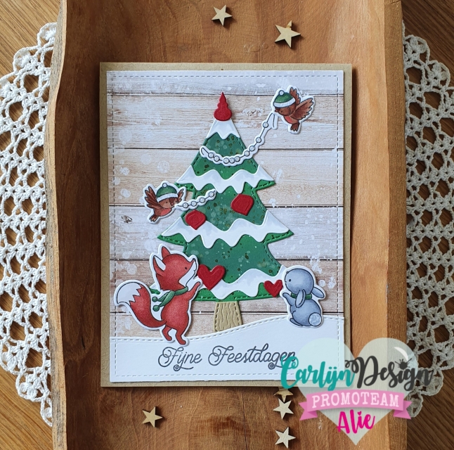 Carlijn Design Snijmallen Outline  Kerstboom Stanzschablone