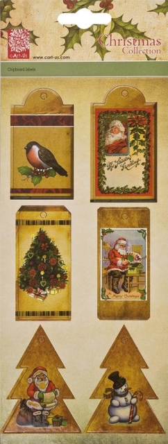 cArt-Us Xmas Papplabel 12 Stück