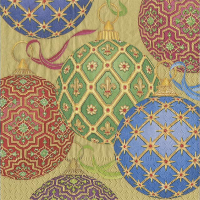 Caspari Lunch Serviette pro Stück Gold Imperial Ornament