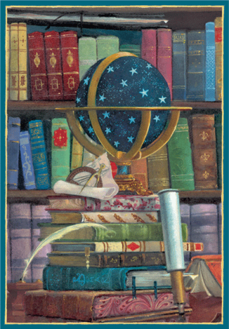 Grußkarte Graduation-Globe on Books