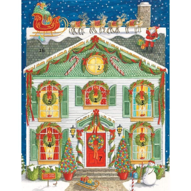 Caspari Adventskalender Home for Christmas