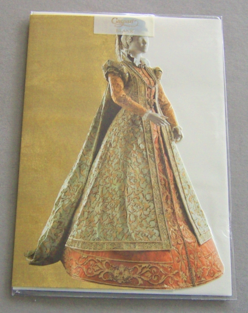 Caspari Motivkarte mit Umschlag Green Dress & Hat