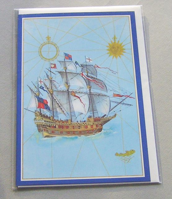 Caspari Karte mit Umschlag Ship