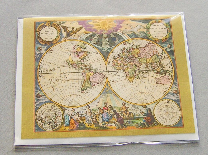 Caspari Karte mit Umschlag Goos de Zee Atlas