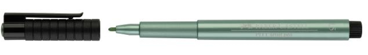 Faber-Castell Tuschestift PITT artist pen Farbe 394 grün metallic