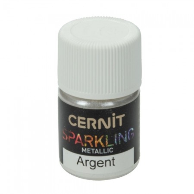 Cernit Sparkling 3 Gramm silber metallic