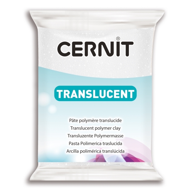 Cernit Translucent 56 Gramm glitterweiss