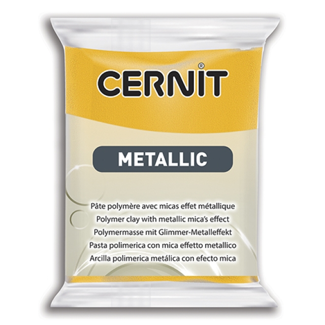 Cernit Metallic 63 x 55 x 15 mm gelb