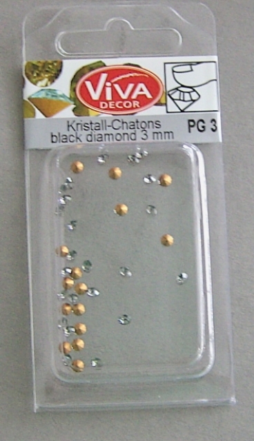 VIVA Decor Kristall-Chatons 40 Stück 3 mm black diamond