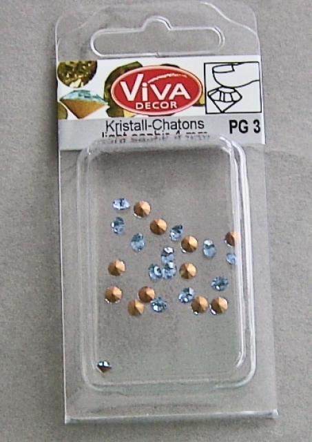 VIVA Decor Kristall-Chatons 25 Stück 4 mm light saphir