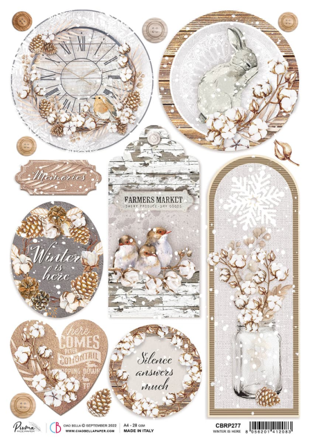 Ciao Bella Rice Paper A4 Winter is Here