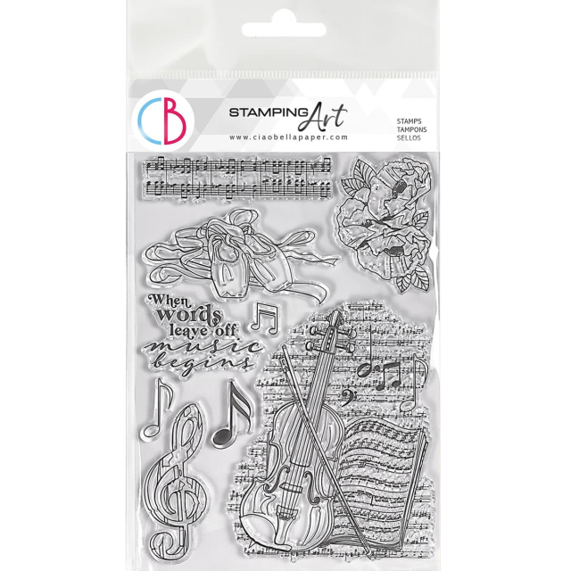 Ciao Bella Stamp Set Stempelset Music Begins